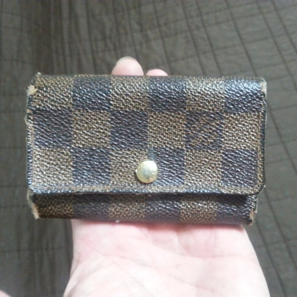 Vintage LV Louis Vuitton Damier Ebeine Key Holder Case  Unisex Men's Women's